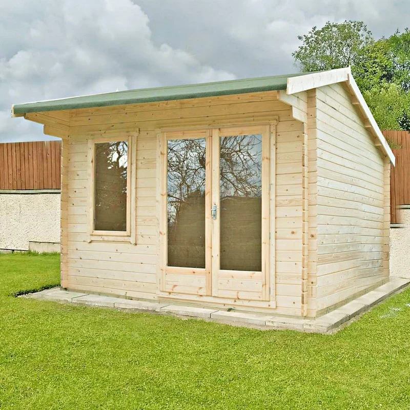 Shire Marlborough 11' 9" x 11' 9" Reverse Apex Log Cabin - Premium 44mm Cladding Tongue & Groove - Image 3