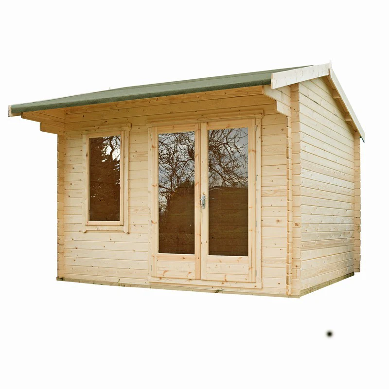 Shire Marlborough 7' 10" x 11' 9" Reverse Apex Log Cabin - Premium 34mm Cladding Tongue & Groove - Image 2