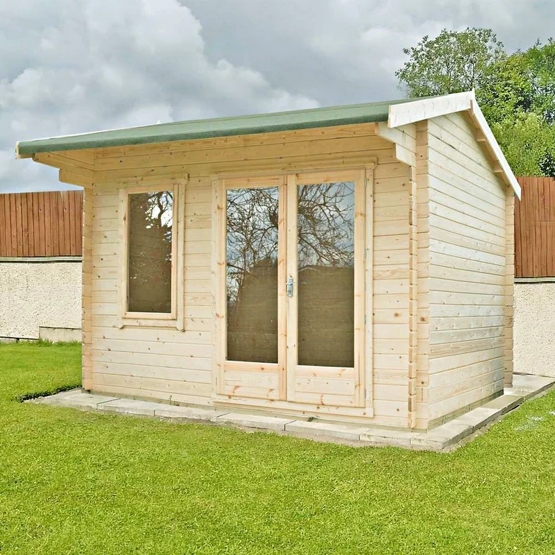 Shire Marlborough 7' 10" x 11' 9" Reverse Apex Log Cabin - Premium 70mm Cladding Tongue & Groove - Image 3