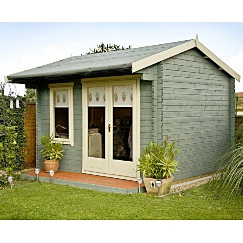 Shire Marlborough 7' 10" x 11' 9" Reverse Apex Log Cabin - Premium 70mm Cladding Tongue & Groove - Image 4