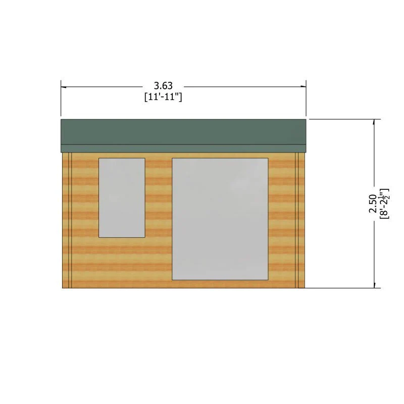 Shire Marlborough 9' 9" x 11' 9" Reverse Apex Log Cabin - Premium 70mm Cladding Tongue & Groove - Image 10