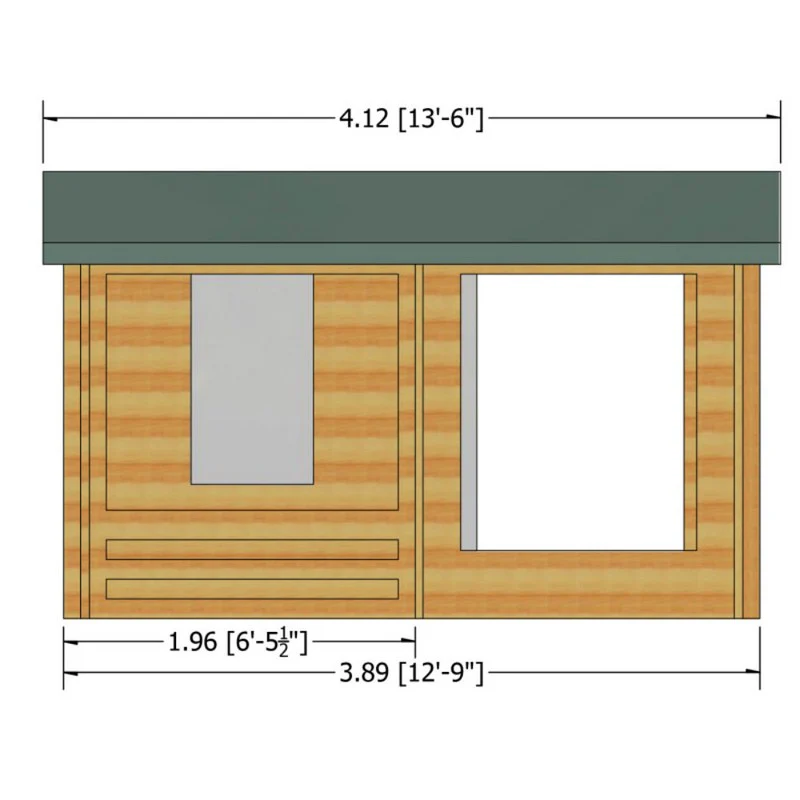 Shire New Forest 19' 4" x 12' 7" Apex Log Cabin - Premium 70mm Cladding Tongue & Groove - Image 8