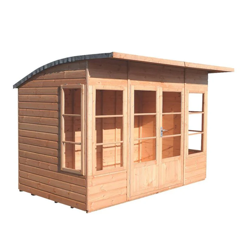 Orchid 5' 7" x 9' 9" Curved Summerhouse - Premium Dip Treated Shiplap