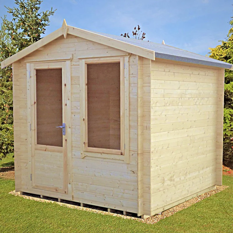 Peckover 7' x 7' 10" Apex Log Cabin - Budget 19mm Cladding Tongue & Groove