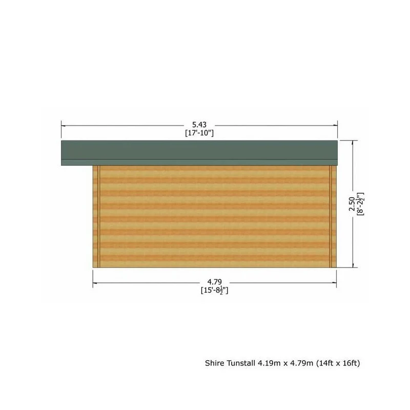 Shire Tunstall 13' 8" x 15' 8" Apex Log Cabin - Premium 70mm Cladding Tongue & Groove - Image 4