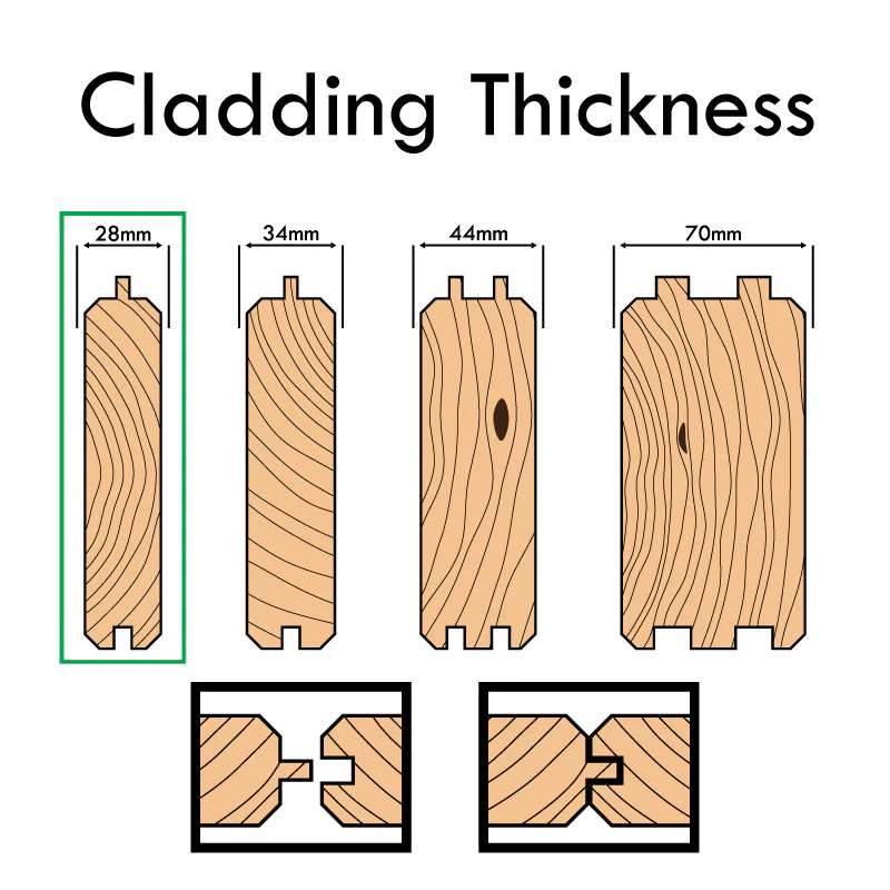 Shire Tunstall 13' 8" x 7' 10" Apex Log Cabin - Premium 28mm Cladding Tongue & Groove - Image 7