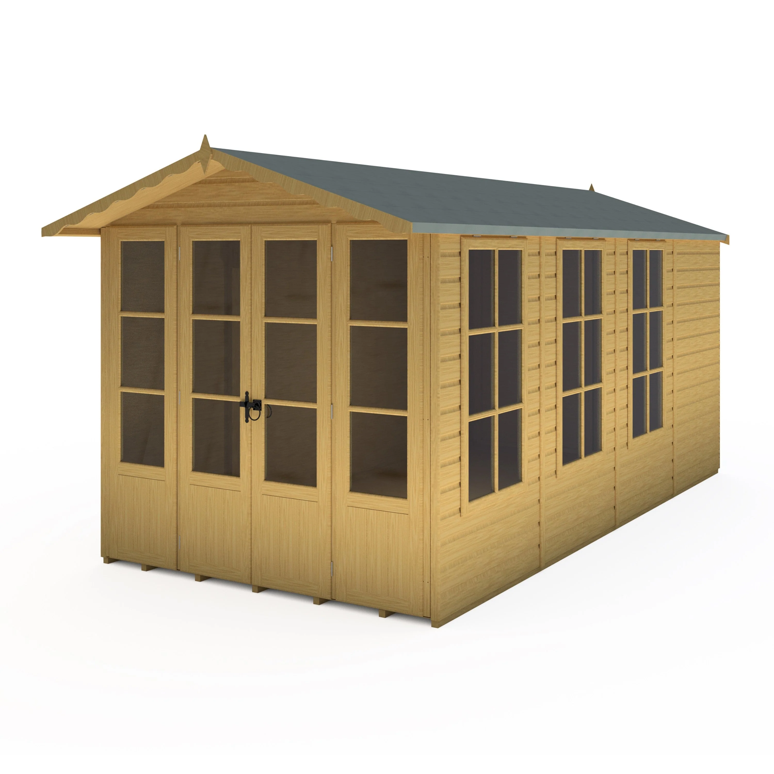 Westminister 12' 9" x 6' 8" Apex Summerhouse - Premium 12mm Cladding Shiplap