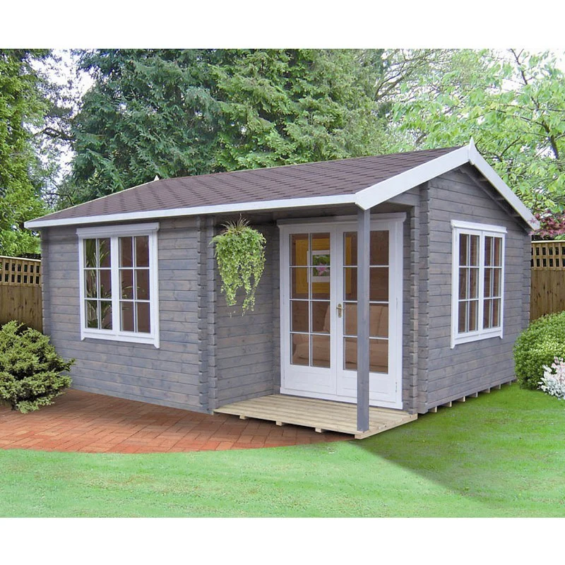 Shire Wykenham 7' 10" x 11' 9" Reverse Offset Apex Log Cabin - Premium 34mm Cladding Tongue & Groove - Image 3