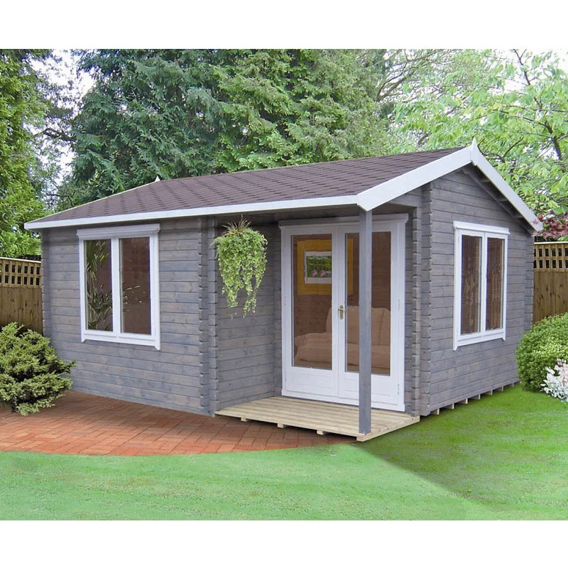 Shire Wykenham 7' 10" x 11' 9" Reverse Offset Apex Log Cabin - Premium 44mm Cladding Tongue & Groove - Image 2