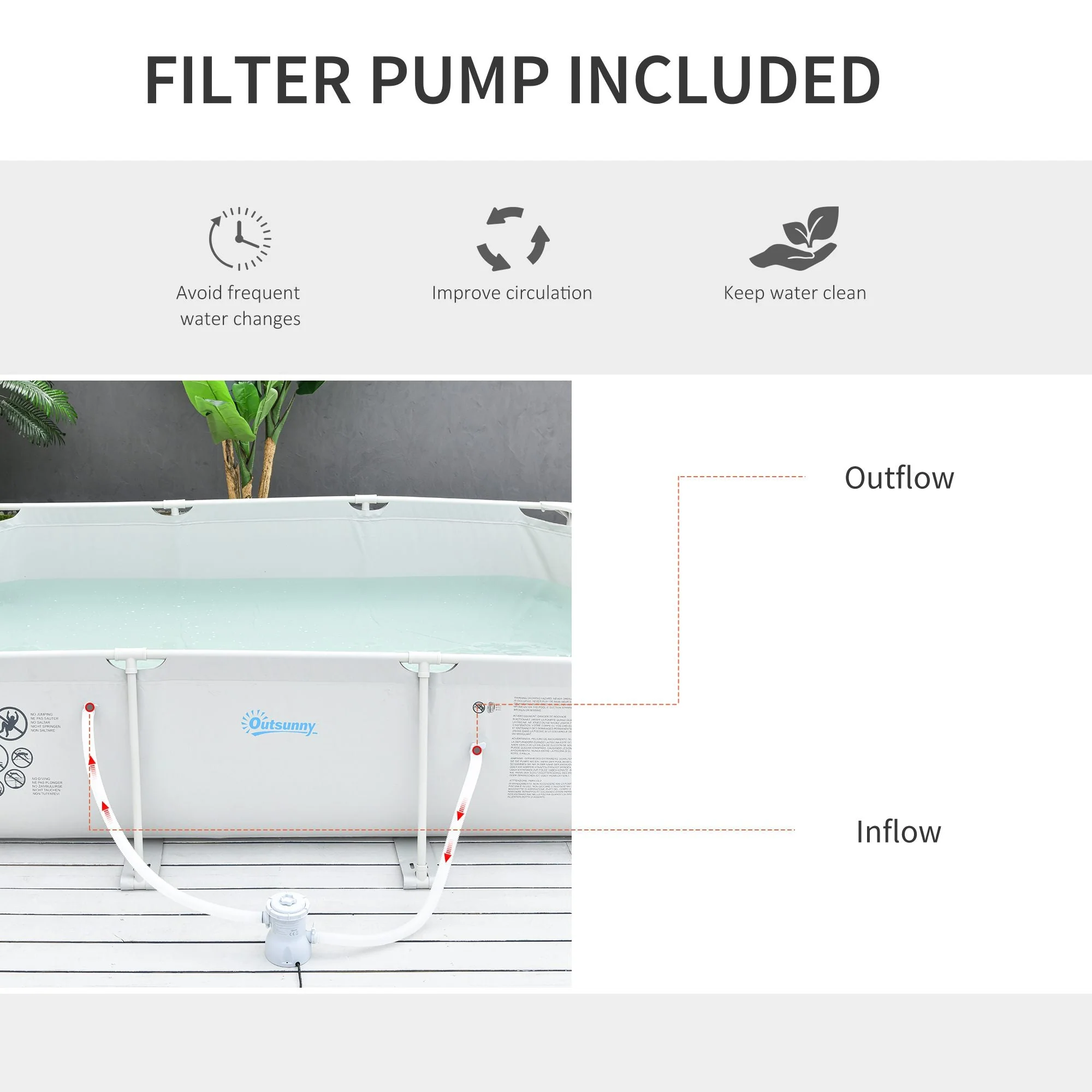 Steel Frame Pool with Filter Pump - Image 4