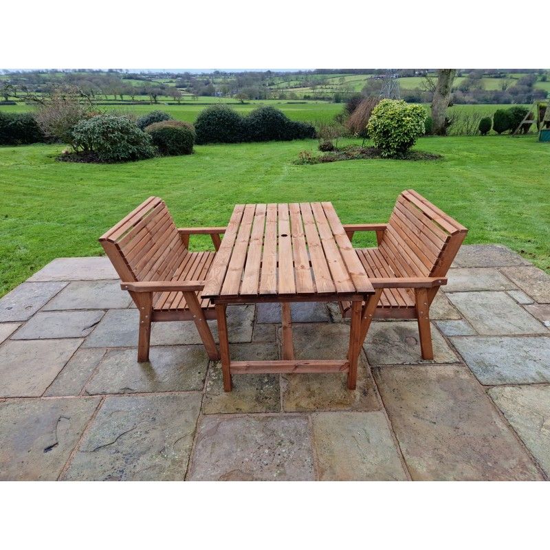 Swedish Redwood Garden Furniture Set by Churnet Valley - 4 Seat - Image 2