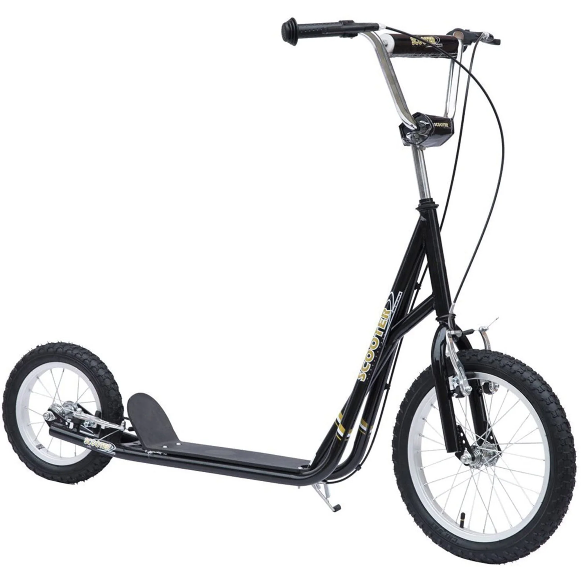 Teen Stunt Scooter Push Kick Scooters for Kids with Rubber Wheels Adjustable Handlebar Front Rear Dual Brakes Kickstand