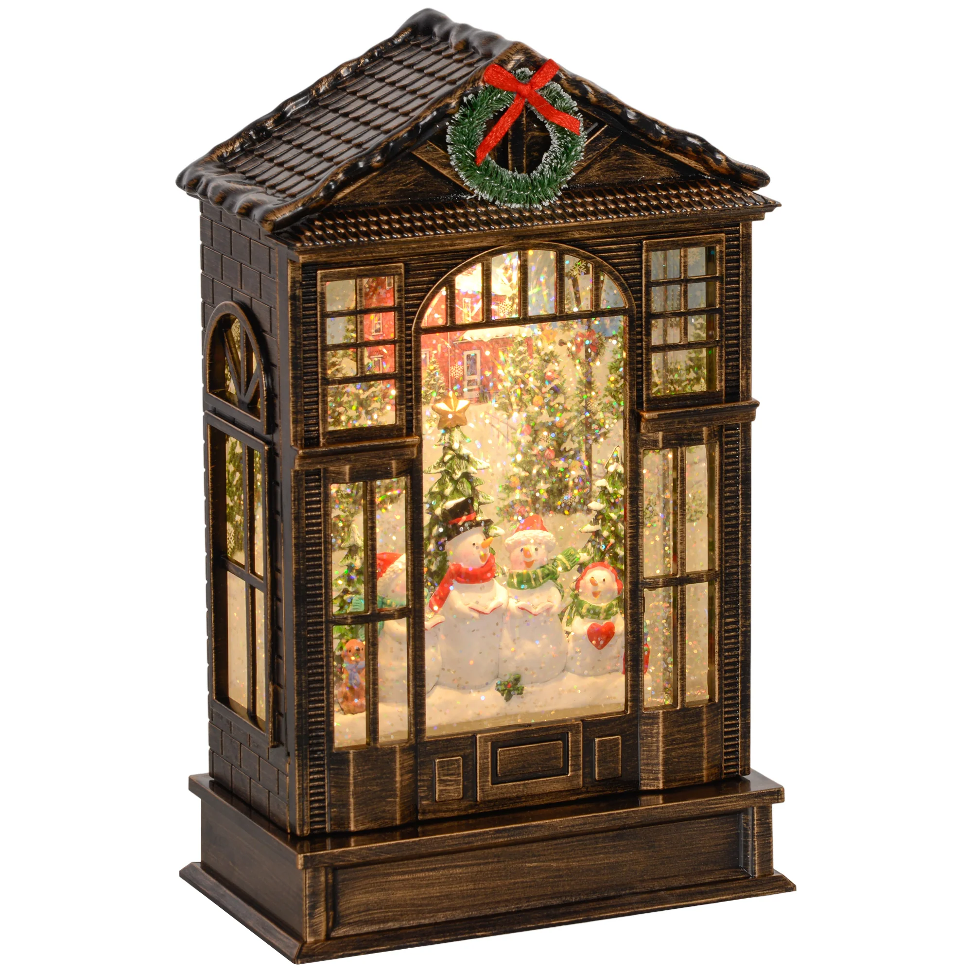 Christmas Ornament Snow Globe Warm White Indoor LED - 25cm