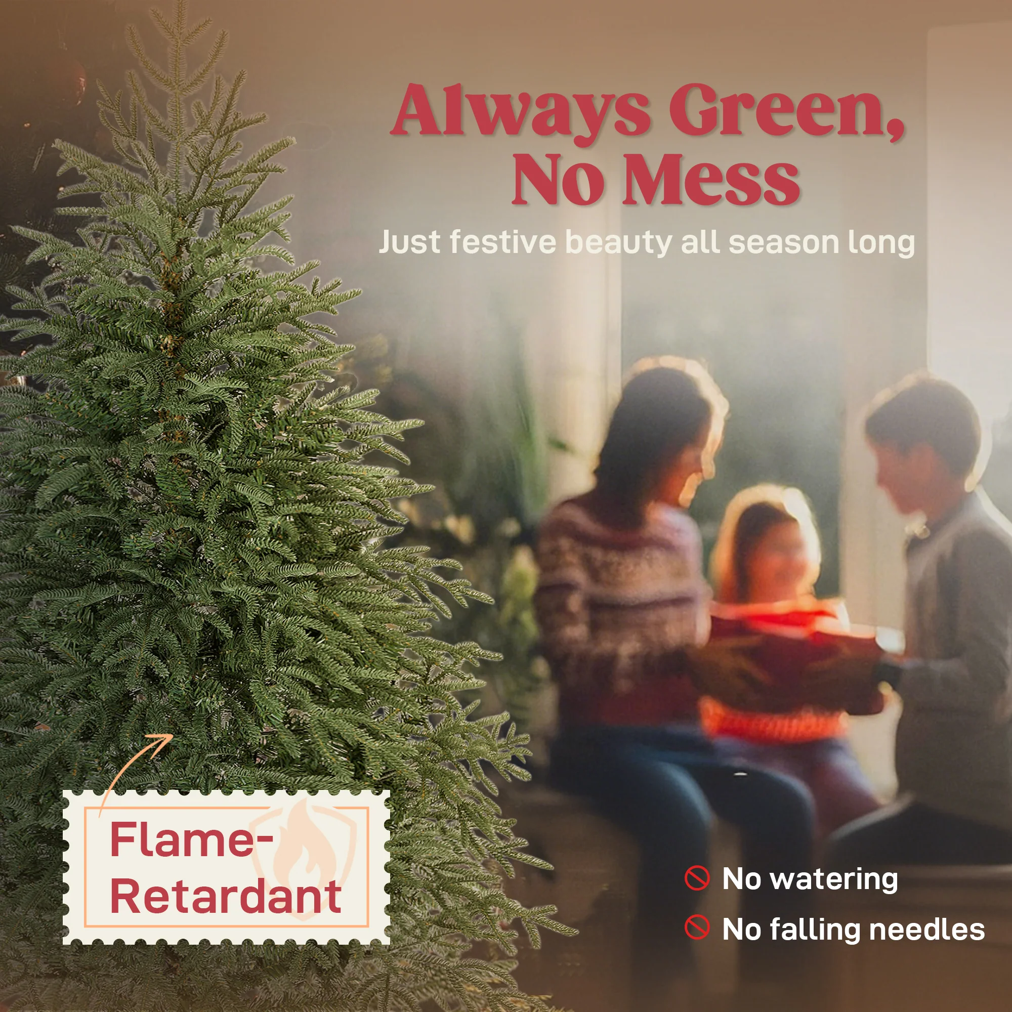 5ft Full Spruce Christmas Tree Artificial -  1375 Tips - Image 4