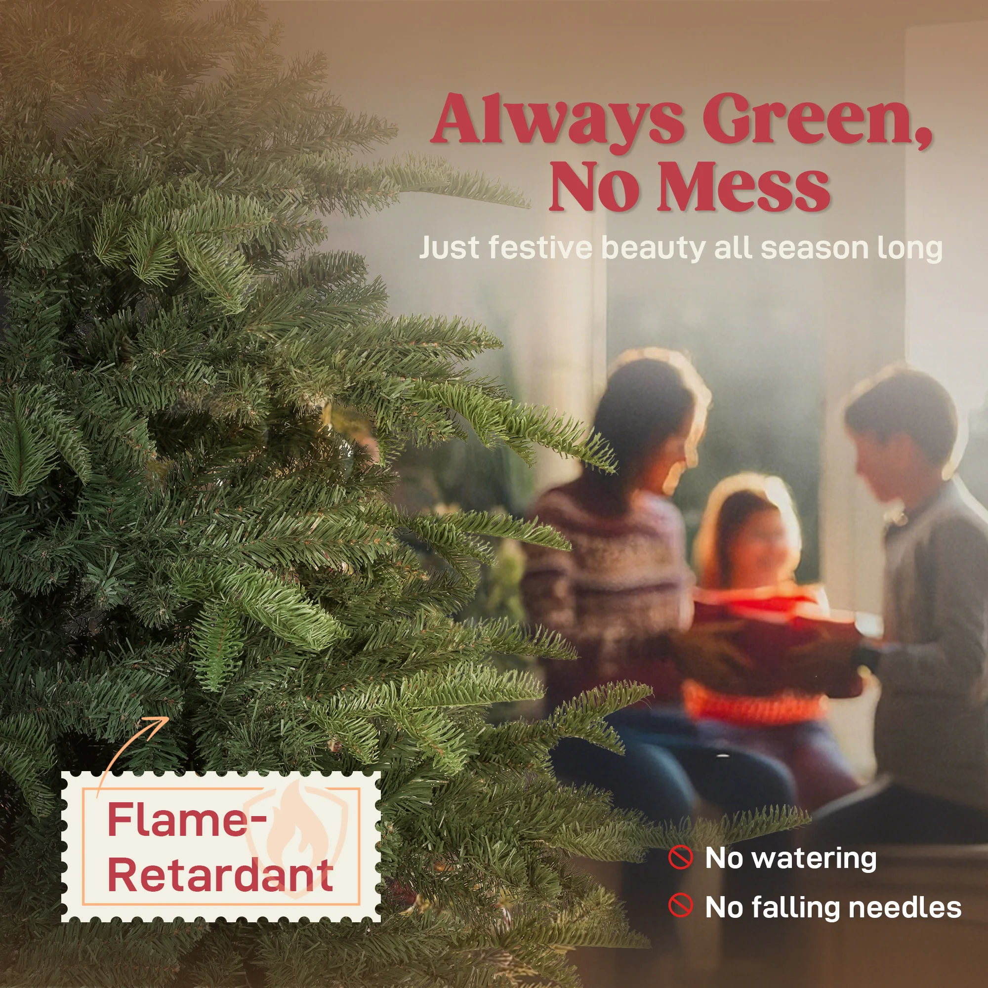 6ft Christmas Tree Artificial -  1062 Tips - Image 4