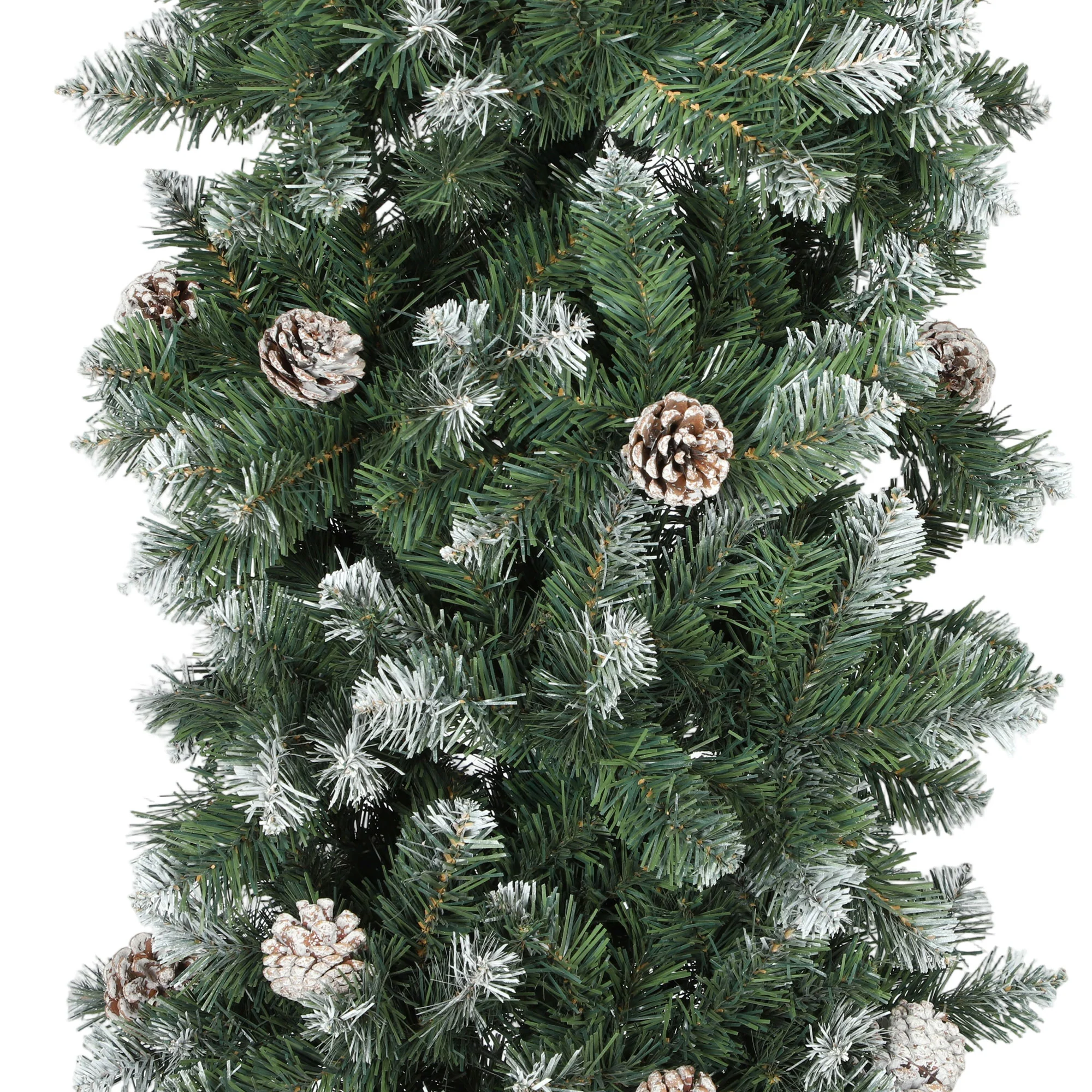 8ft Pinecone Christmas Tree Arch Artificial - White Frosted Green  1800 Tips - Image 9
