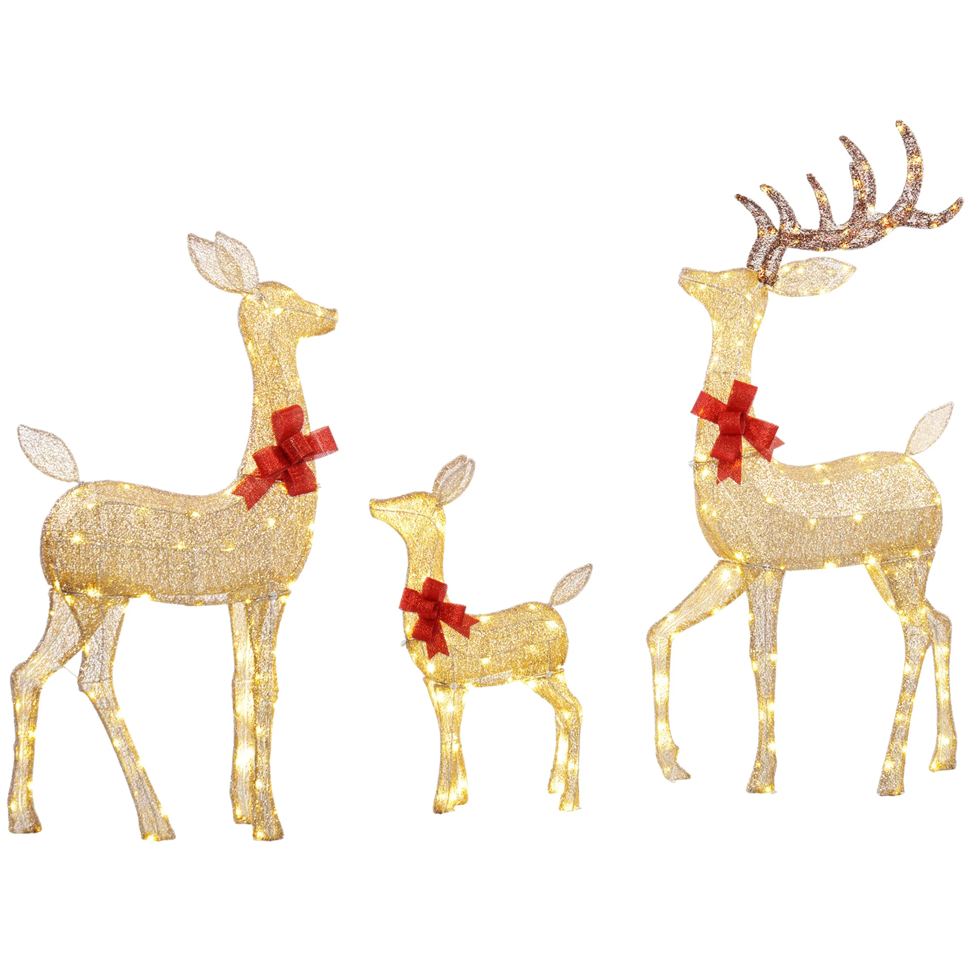 3 Piece Christmas Feature Light Multifunction Warm White Outdoor LED