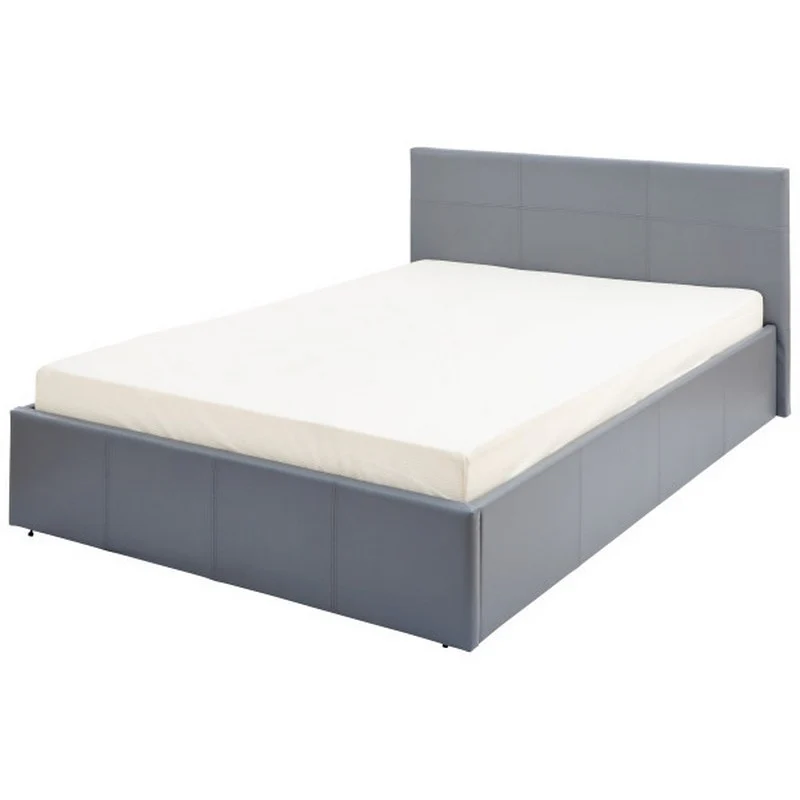 Winston Small Double Ottoman Bed Faux Leather Grey 4 x 7ft - Image 8