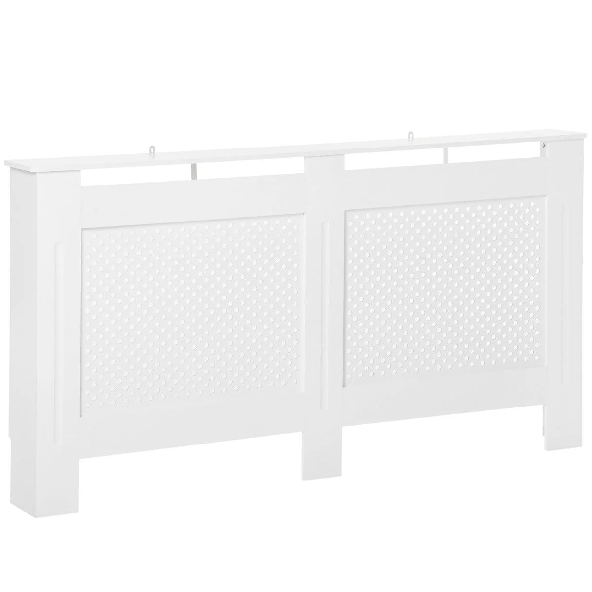 Wooden Radiator Cover Heating Cabinet Modern Home Furniture Grill Style White Painted Large