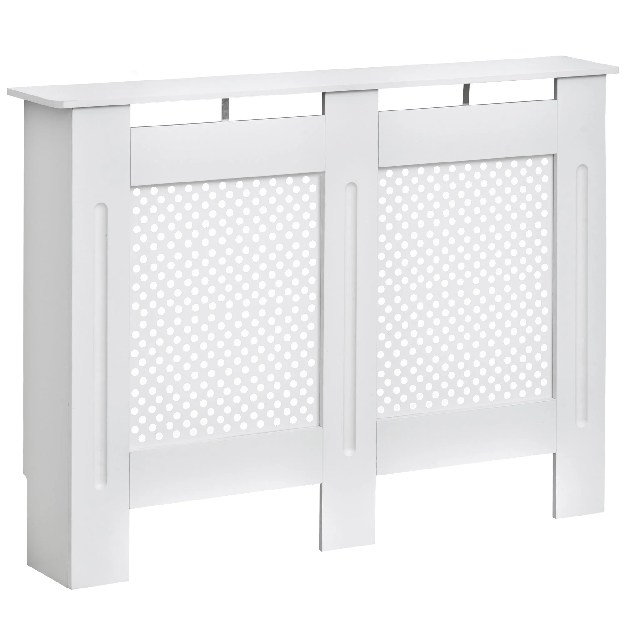 Wooden Radiator Cover Heating Cabinet Modern Home Furniture Grill Style White Painted Medium - Image 2